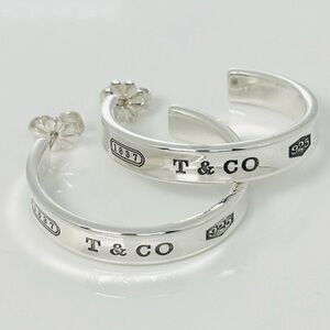 Authentic Tiffany & Co. 1837 Hoop Earrings